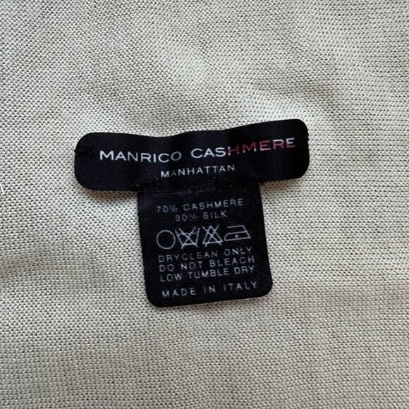 Manrico Cashmere Manhattan Cardigan- Size M- 70% Cashmere 30% Silk-Made in Italy - Picture 2 of 5